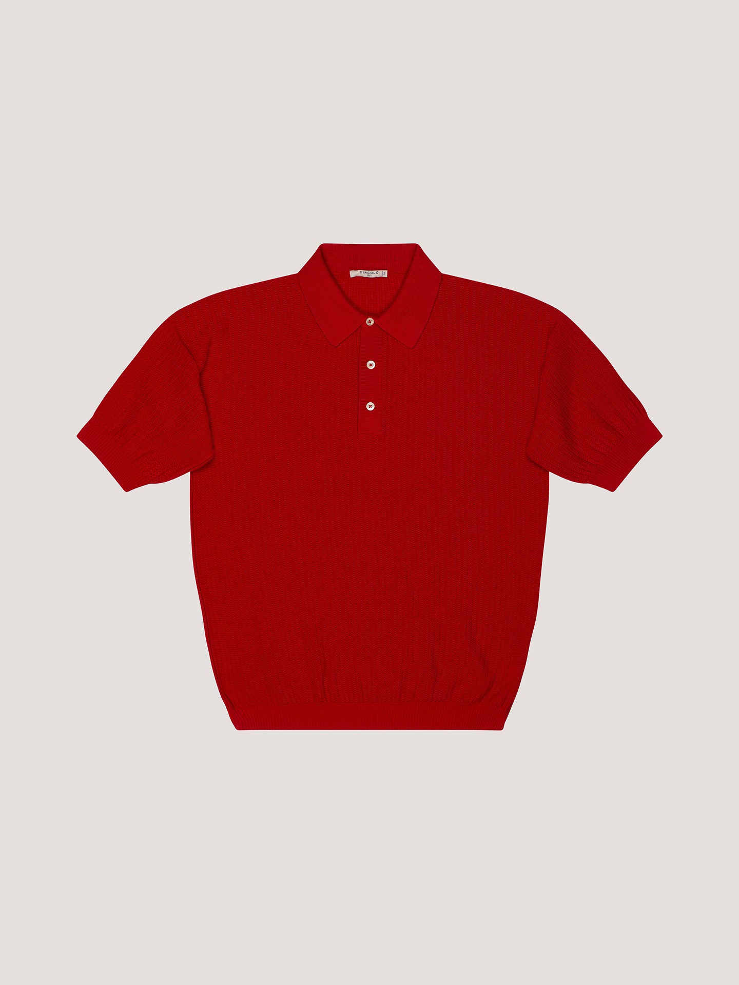 Eyelet pattern polo shirt