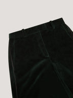 Masculine velour trousers