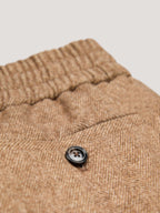 Herringbone coulisse chino trousers