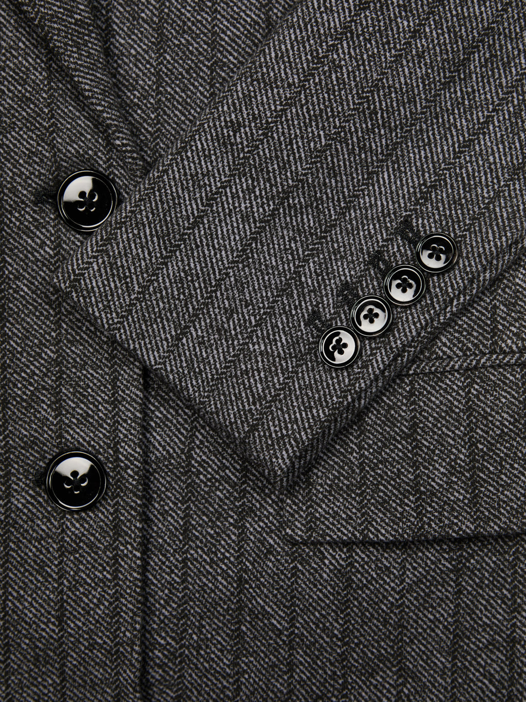 Doppiopetto long Striped denim