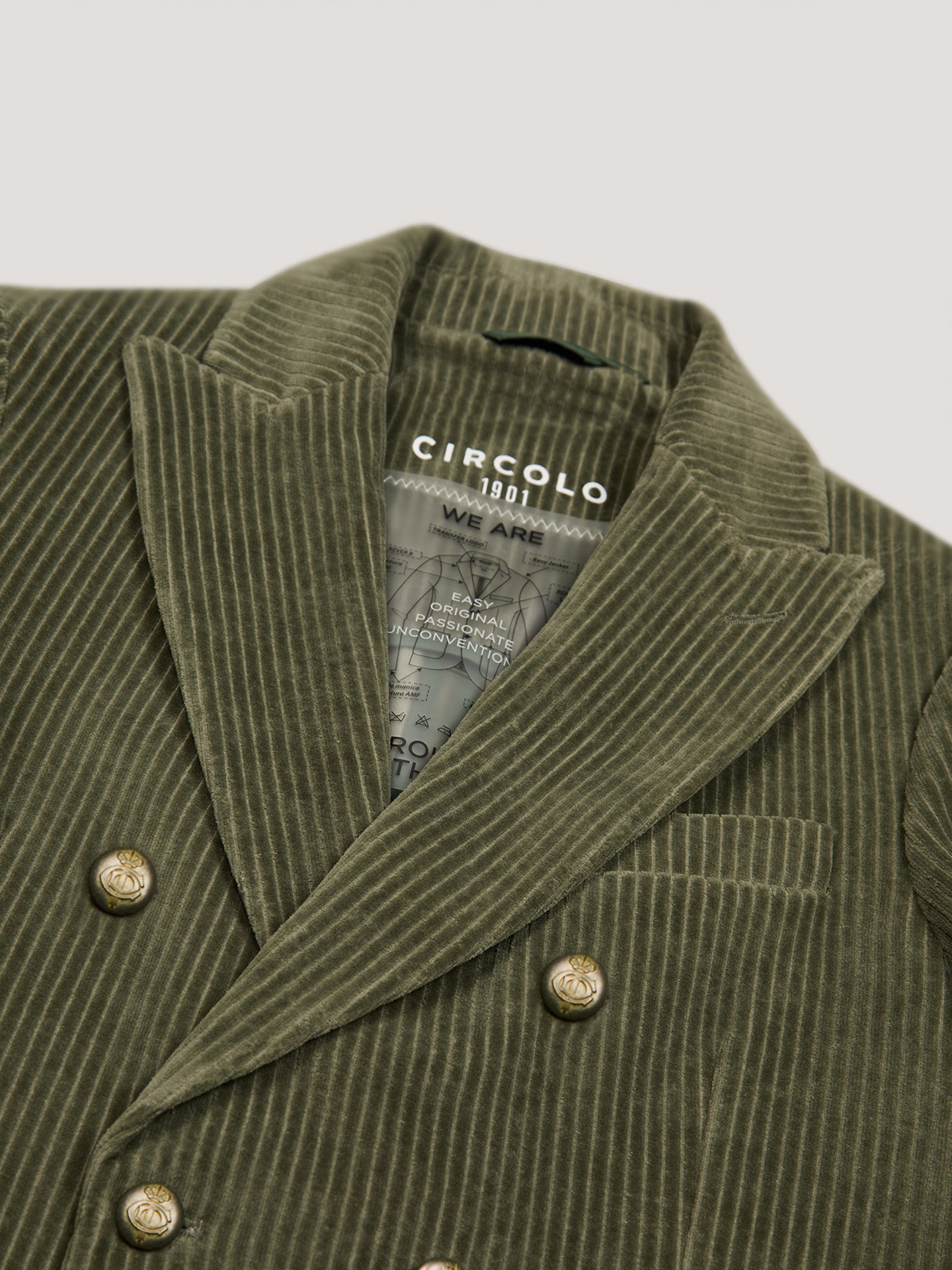 Giacca doppiopetto corduroy