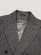 Striped Denim double-breasted jacket