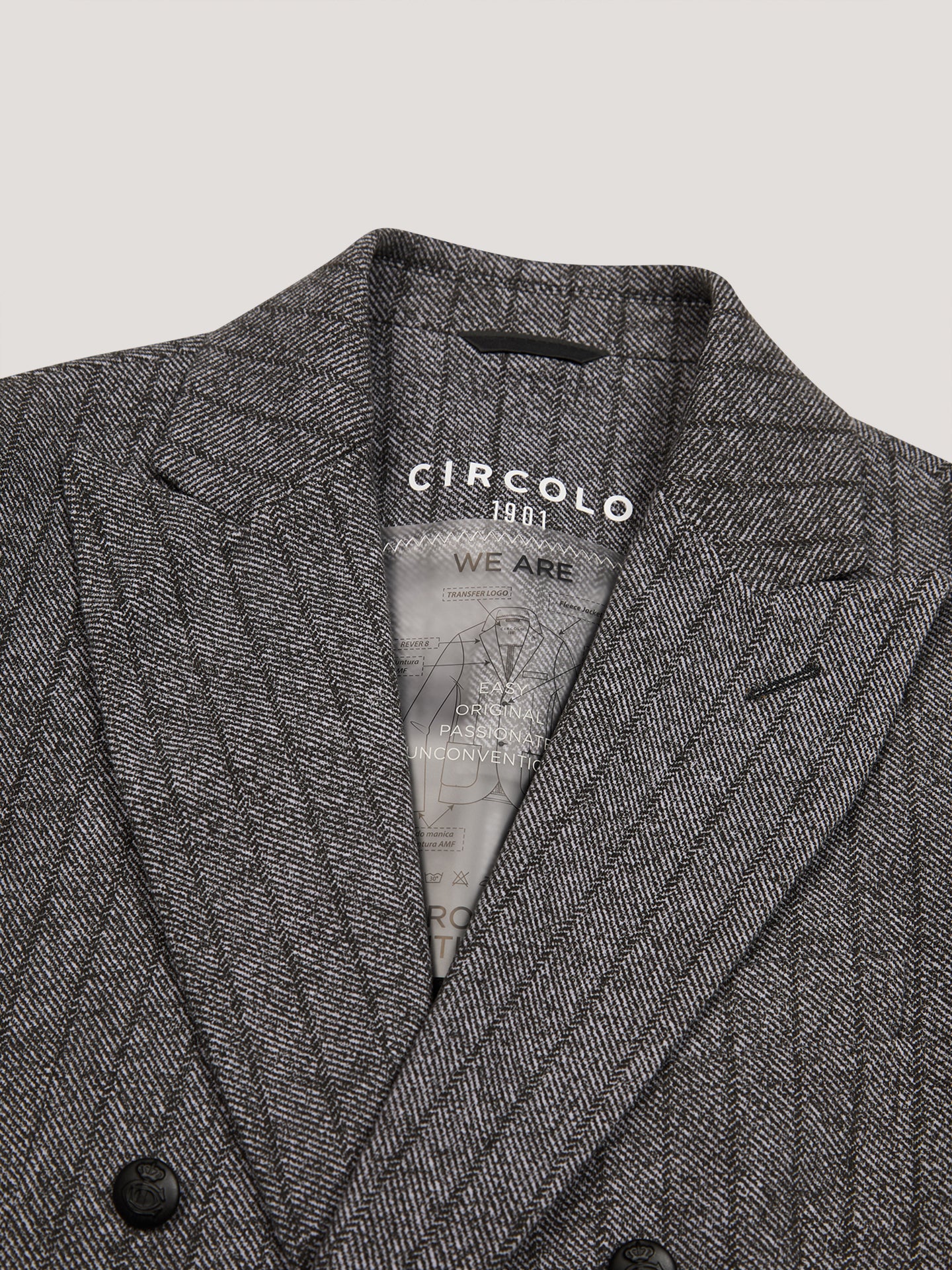 Giacca doppiopetto Striped Denim