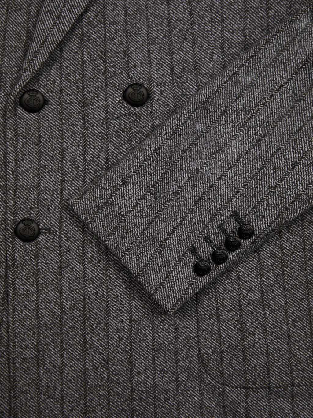 Striped Denim double-breasted jacket