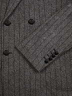 Striped Denim double-breasted jacket
