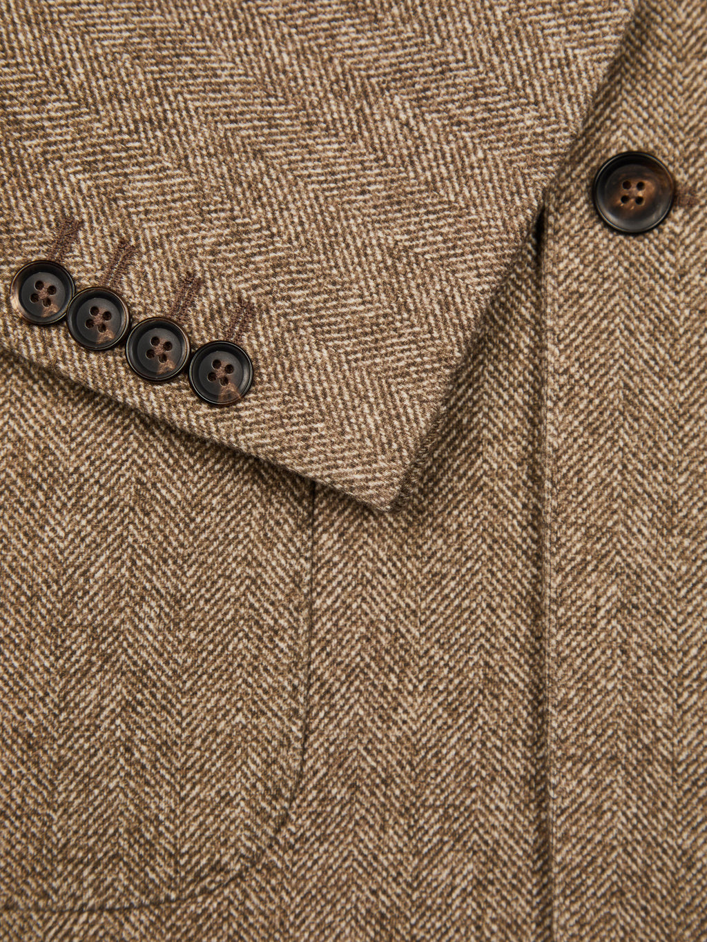 Herringbone double-breasted jacket