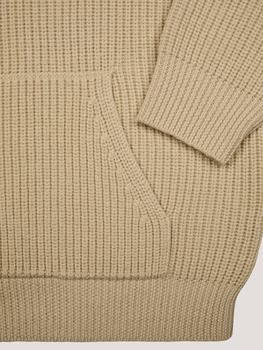 Fisherman's rib hodeed sweatshirt