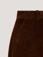 Masculine velour trousers