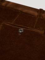Masculine velour trousers