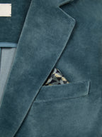 Slim long velour jacket