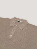 Eyelet pattern polo shirt