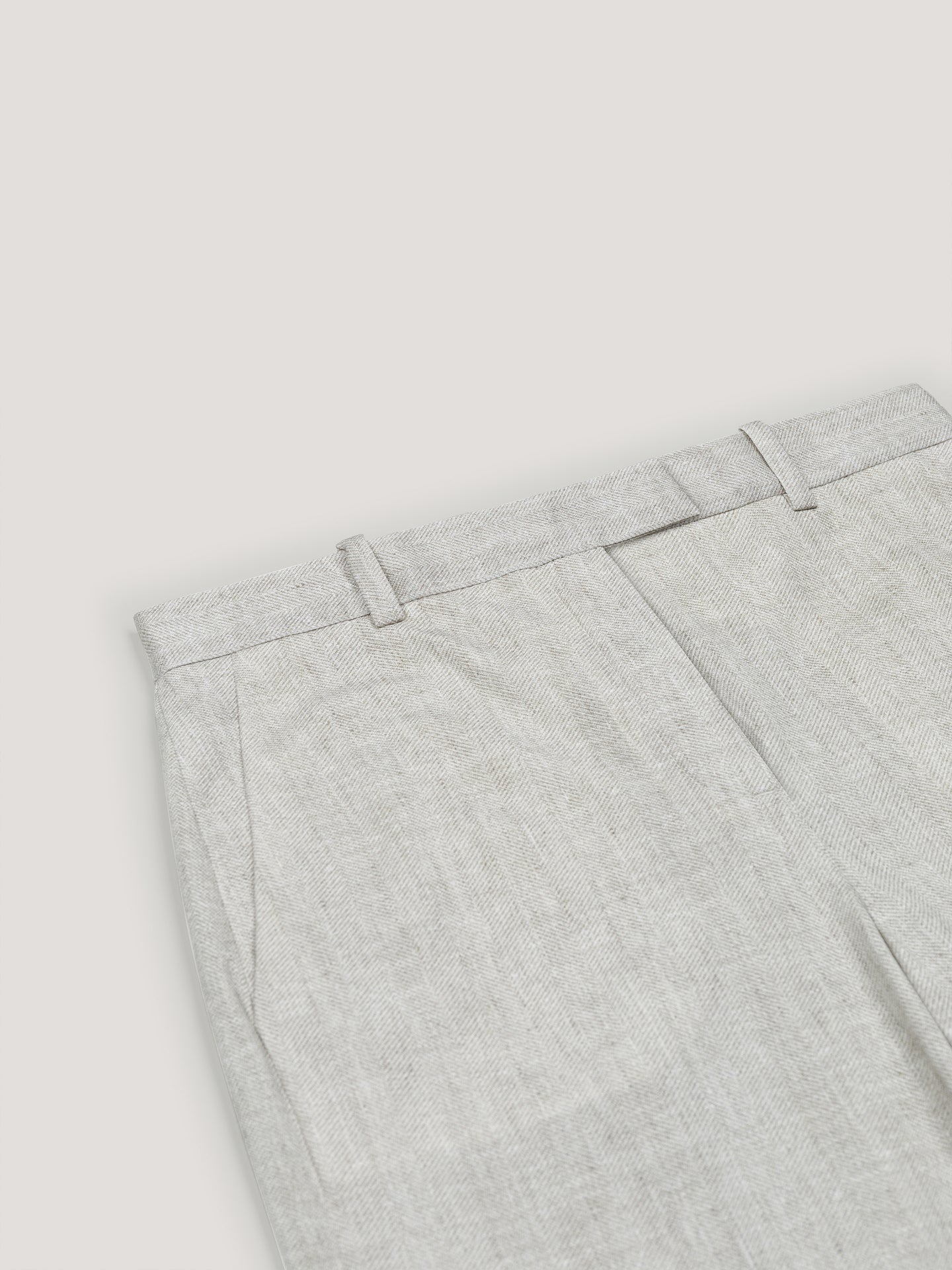 Pantalone vita alta Herringbone