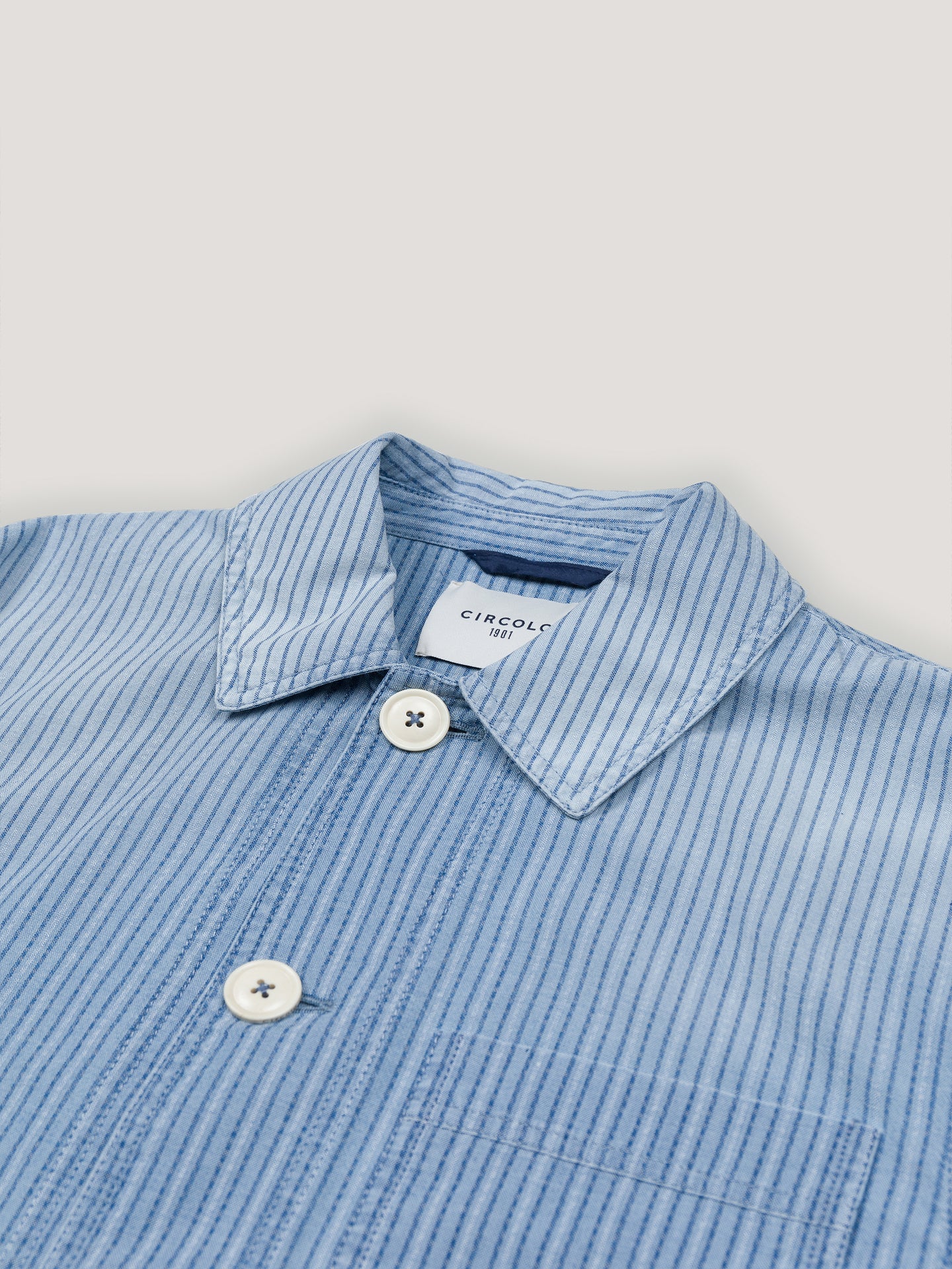 Striped Chambray work jacket