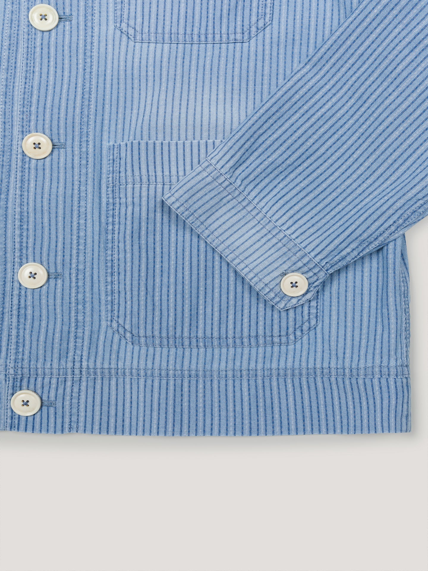 Striped Chambray work jacket