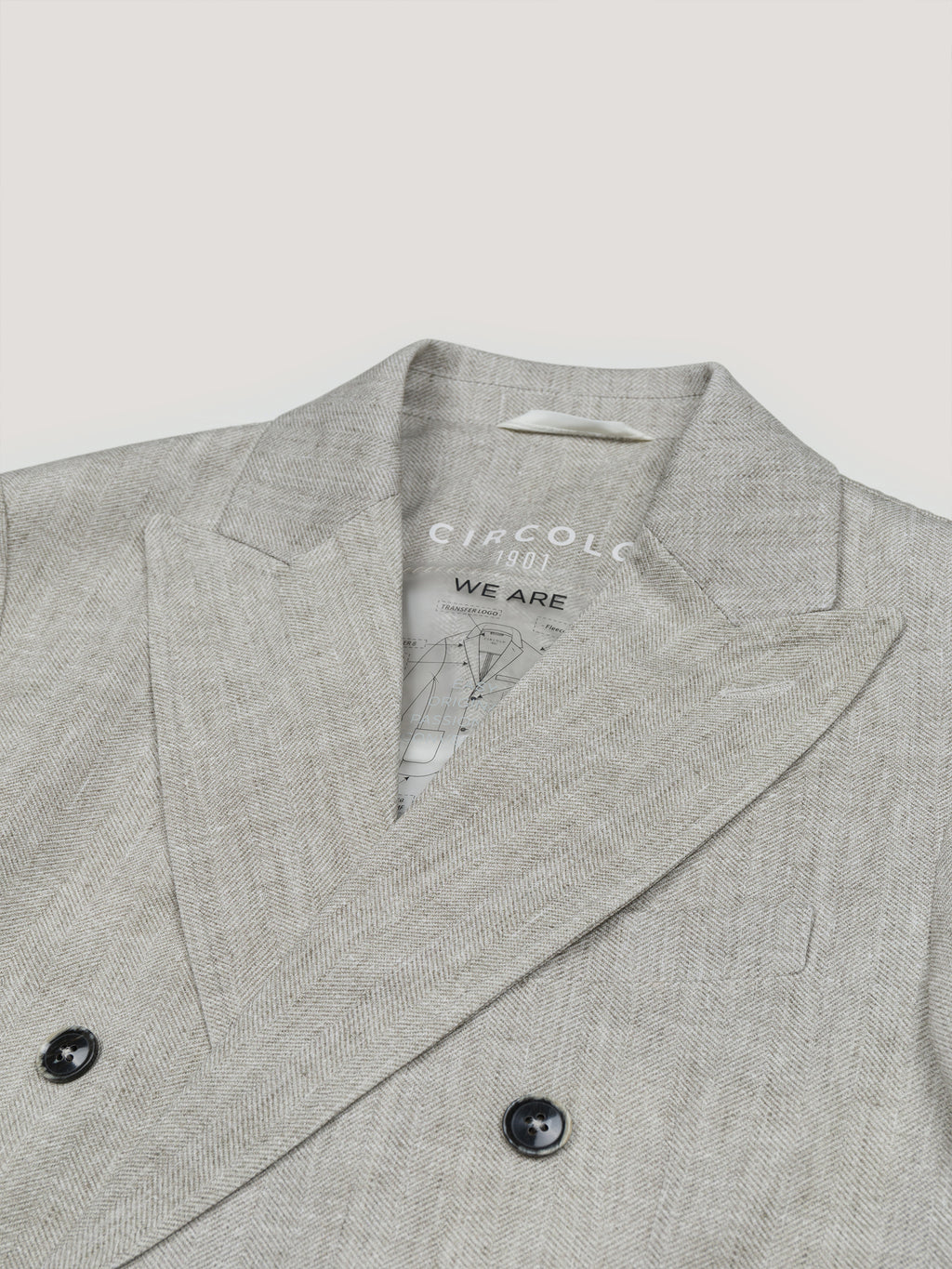Herringbone double-breasted