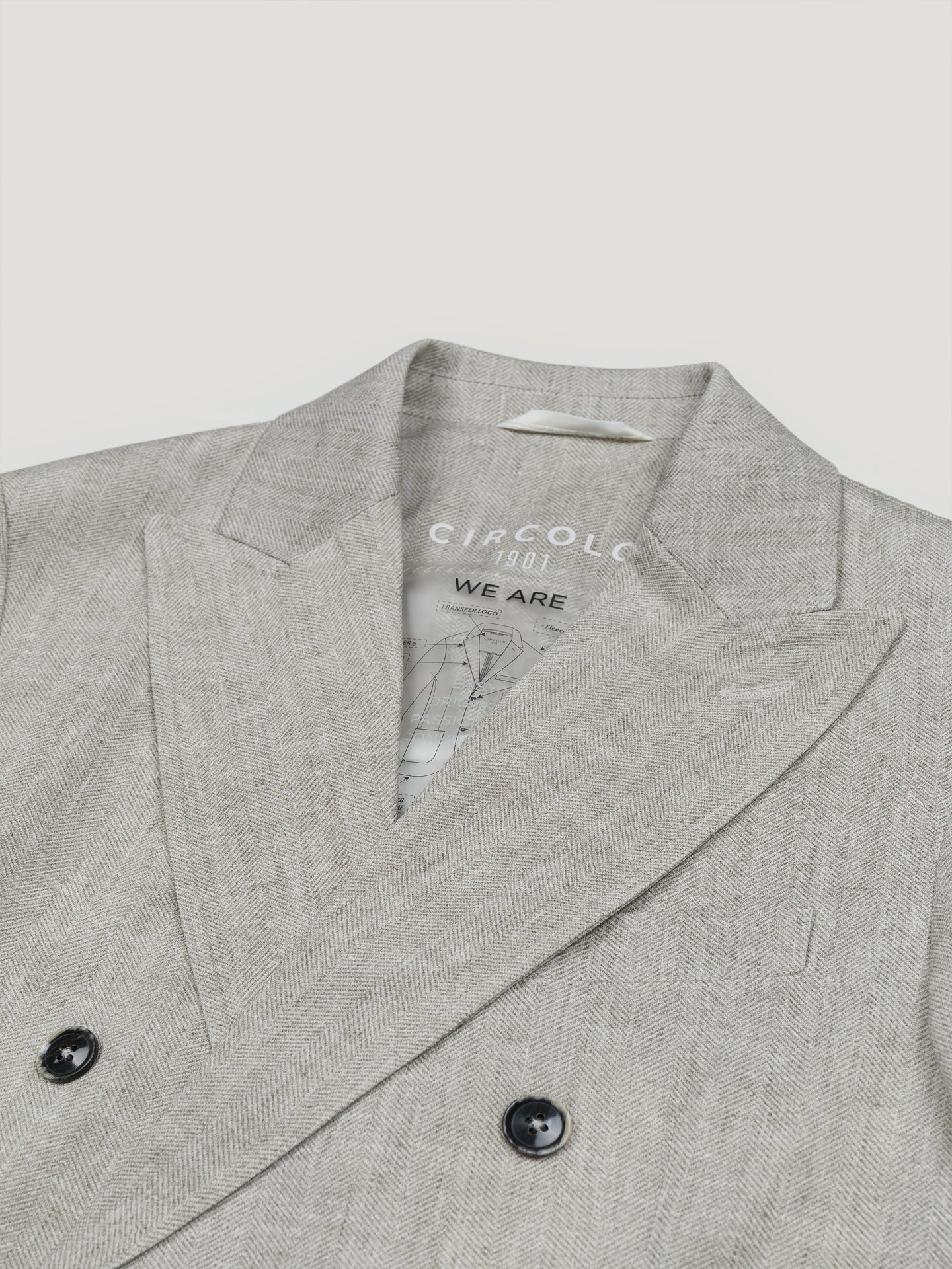 Herringbone double-breasted