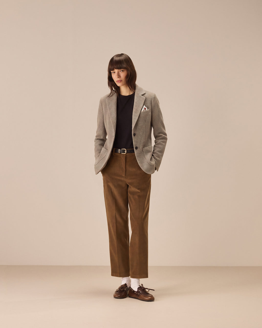 Giacca slim fit nido d'ape