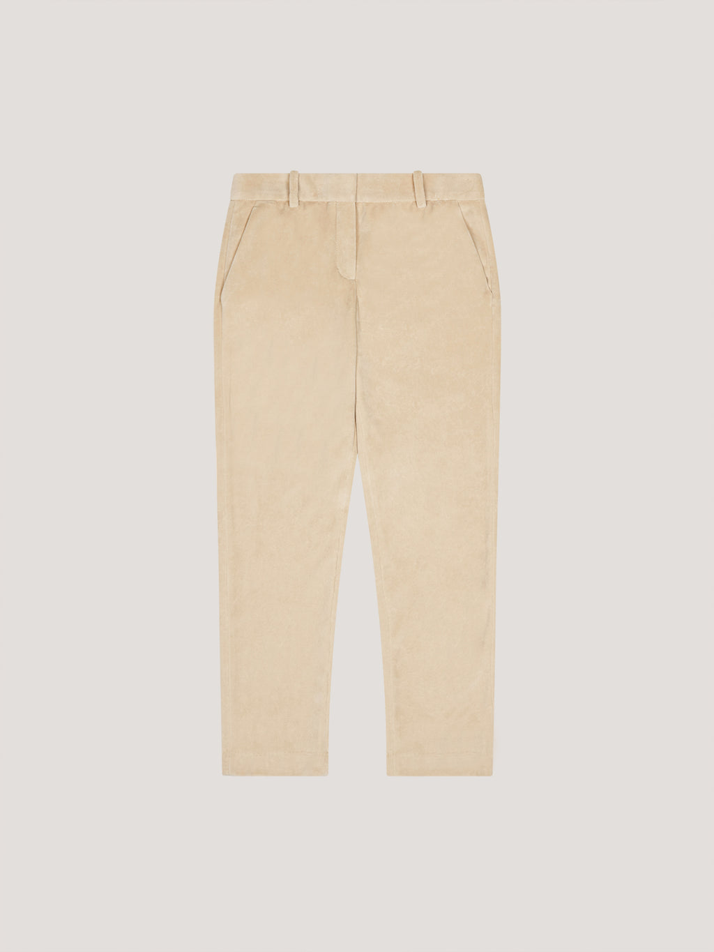 Velour chino trousers