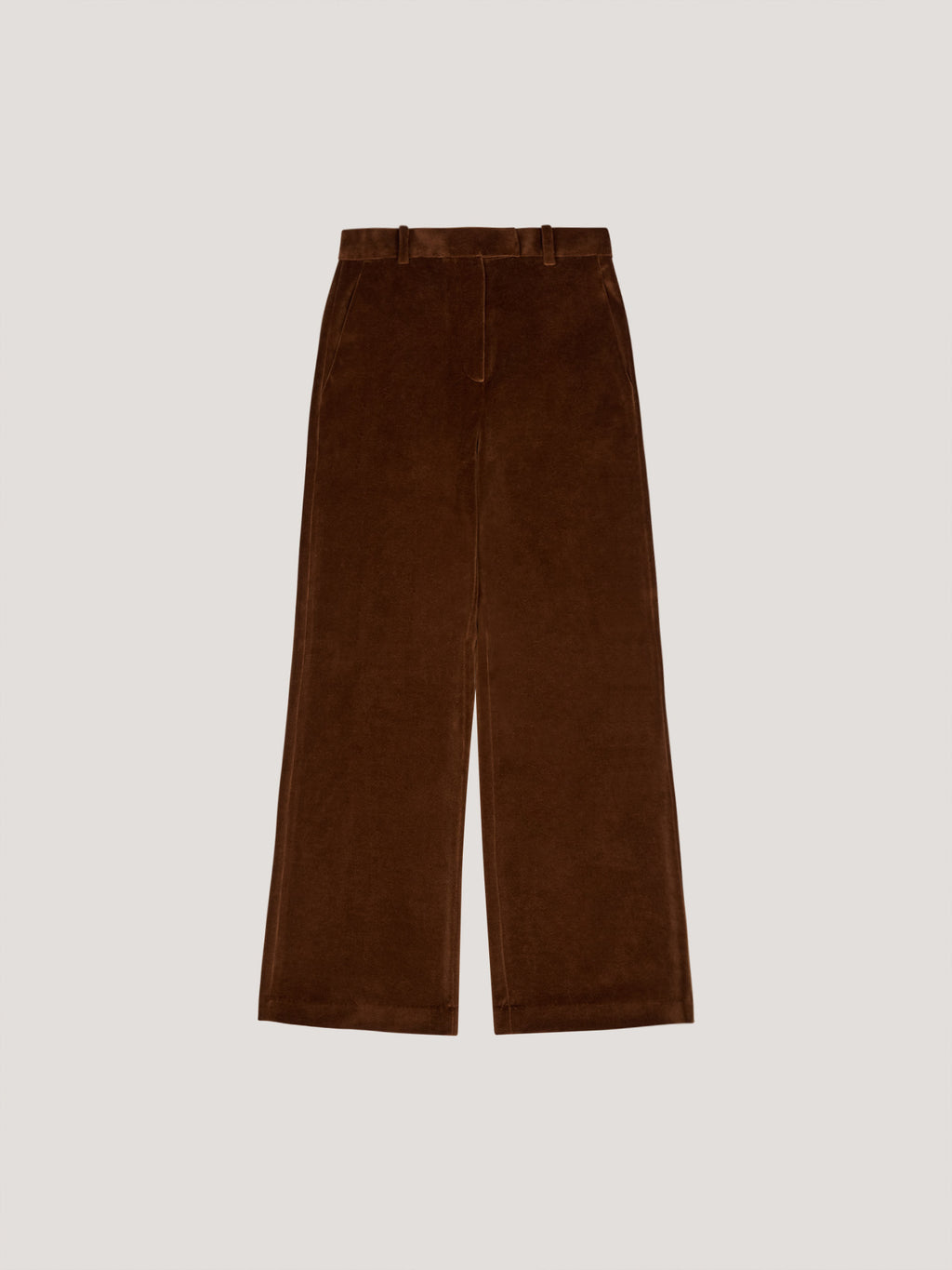 Masculine velour trousers