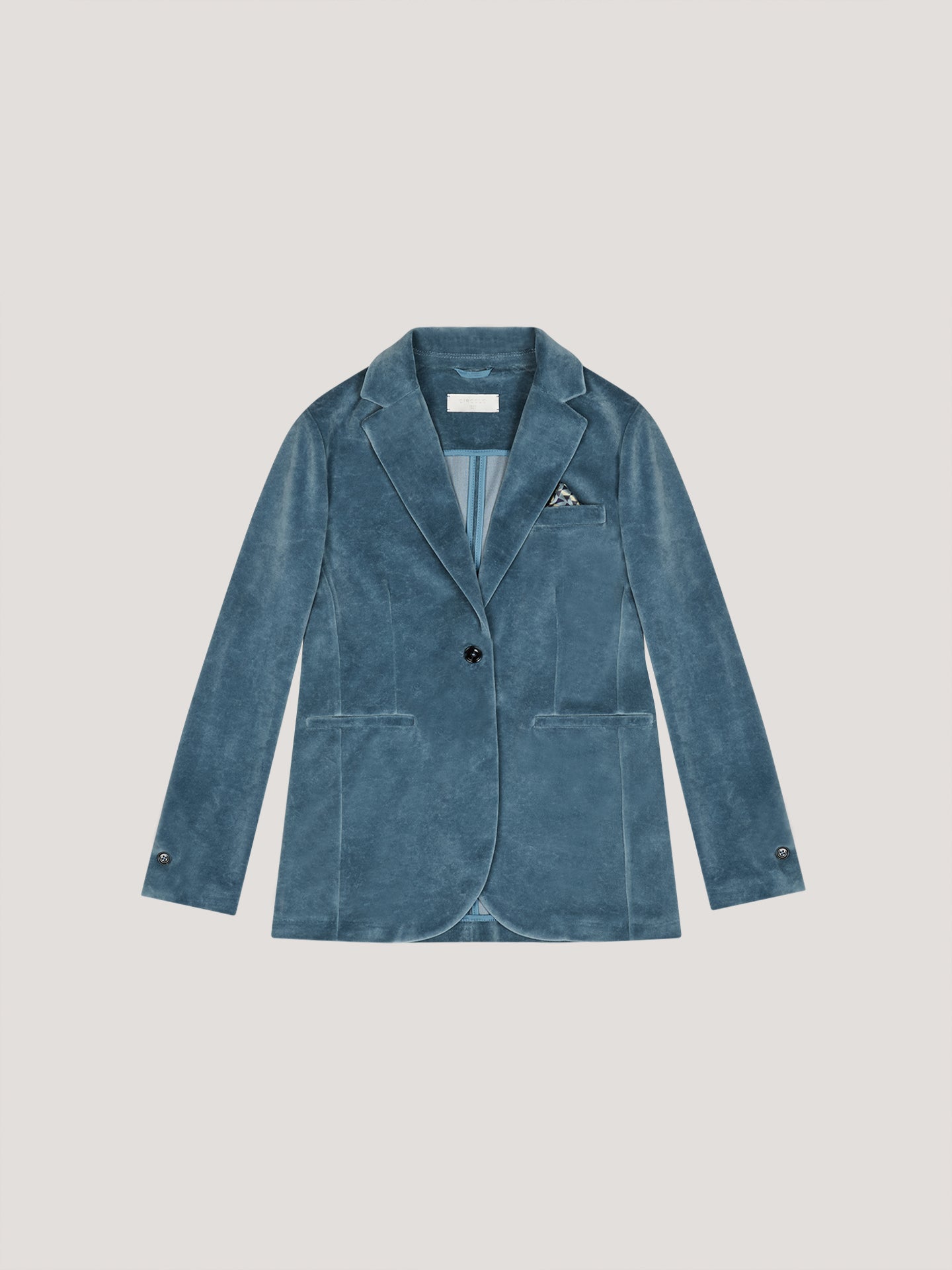 Giacca slim long velour