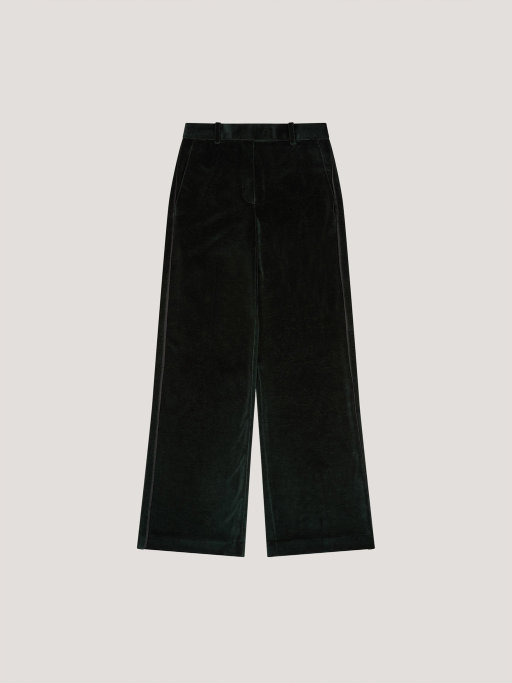 Masculine velour trousers