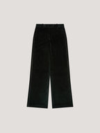 Masculine velour trousers