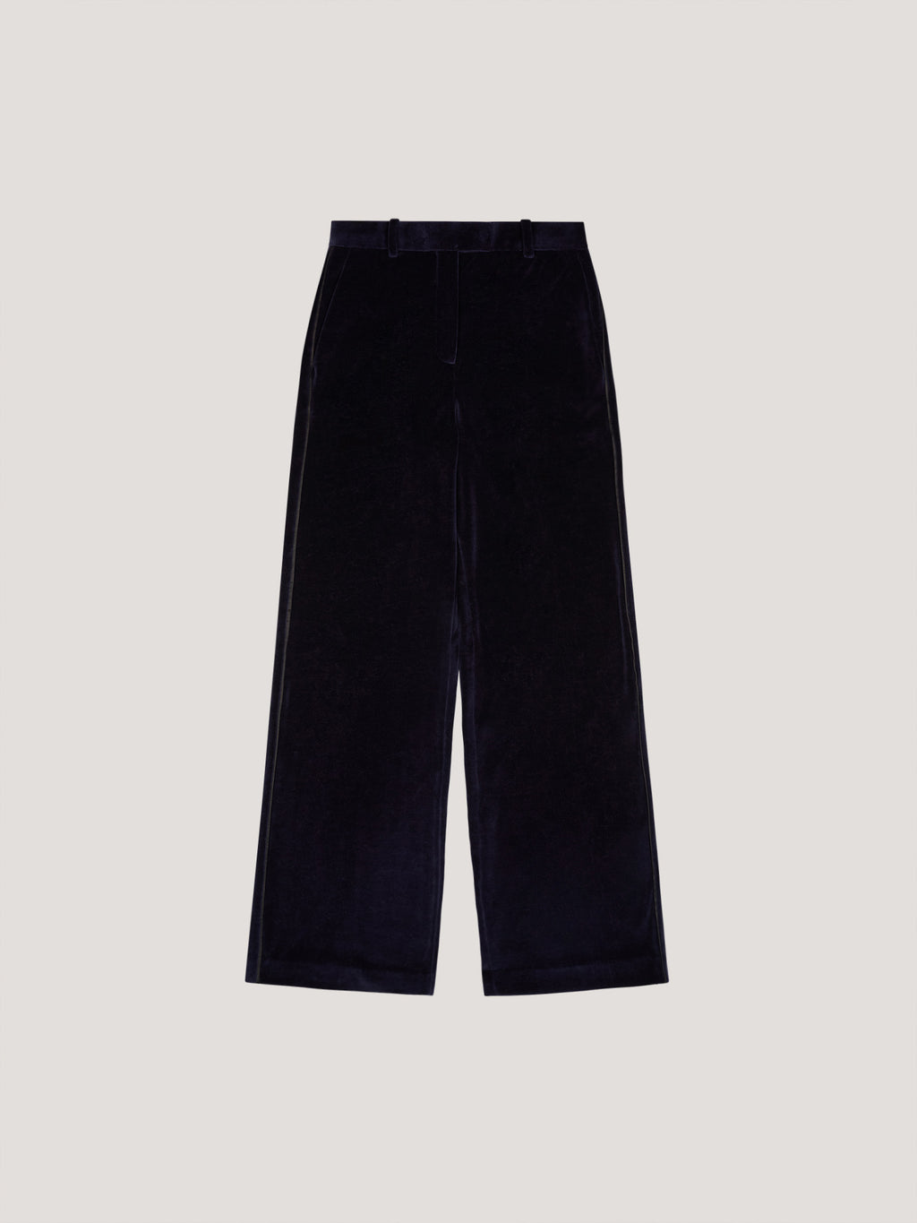 Masculine velour trousers