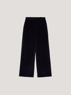 Masculine velour trousers