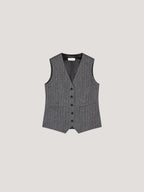 Gilet Striped denim