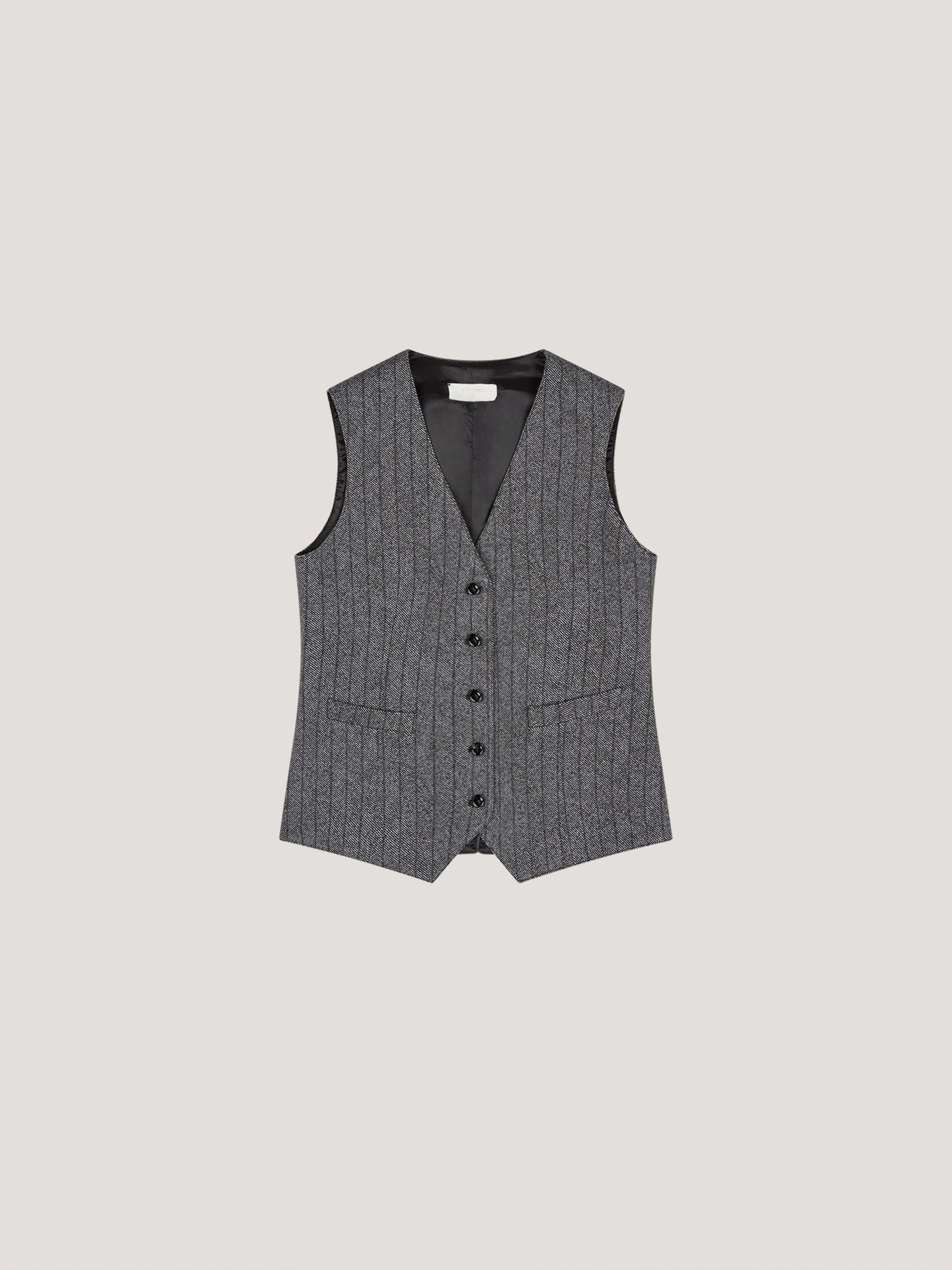 Gilet Striped denim