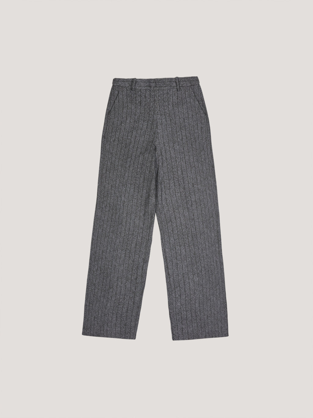 Striped Denim wide leg trousers