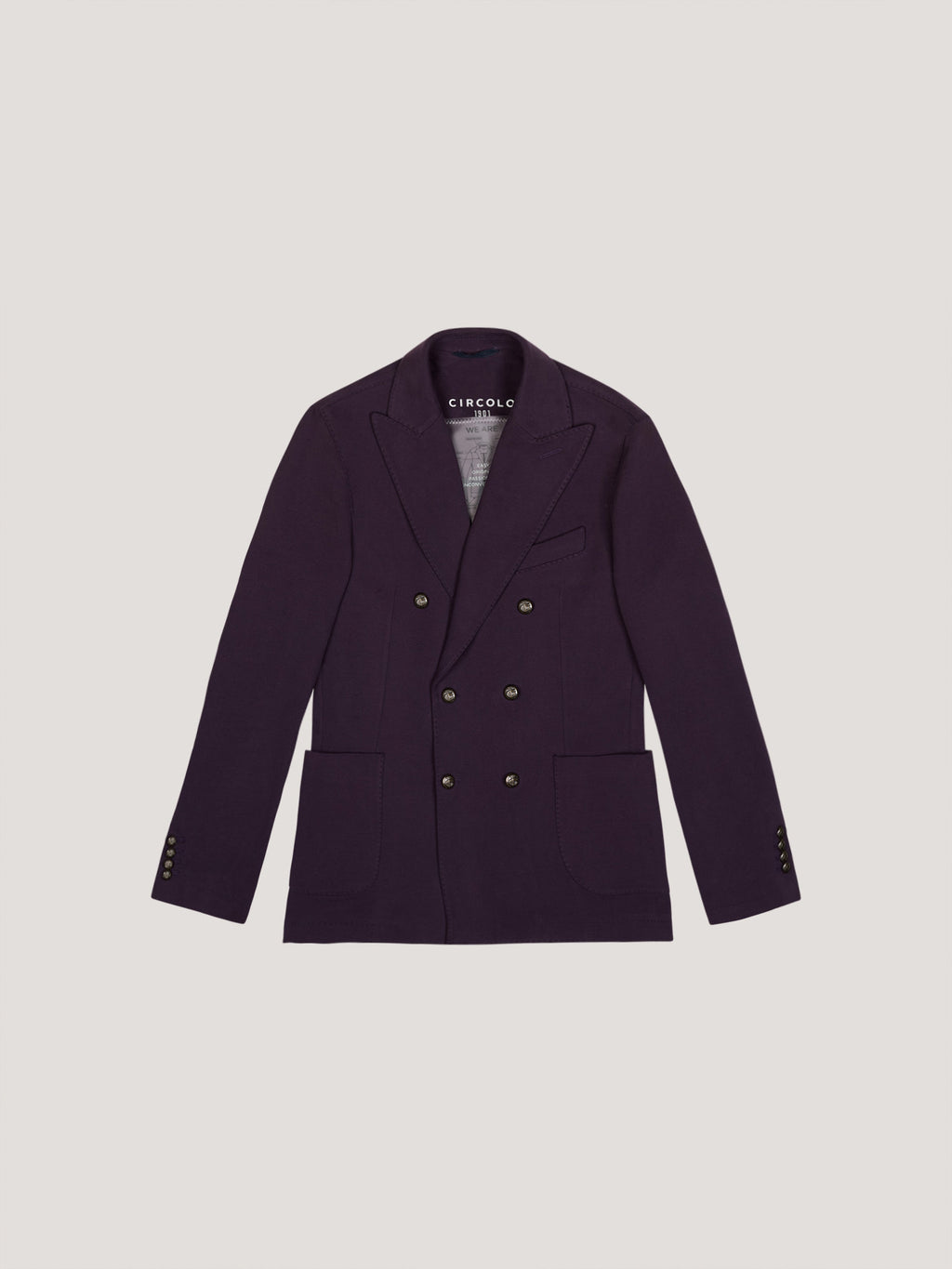 Cachemire touch double-breasted jacket