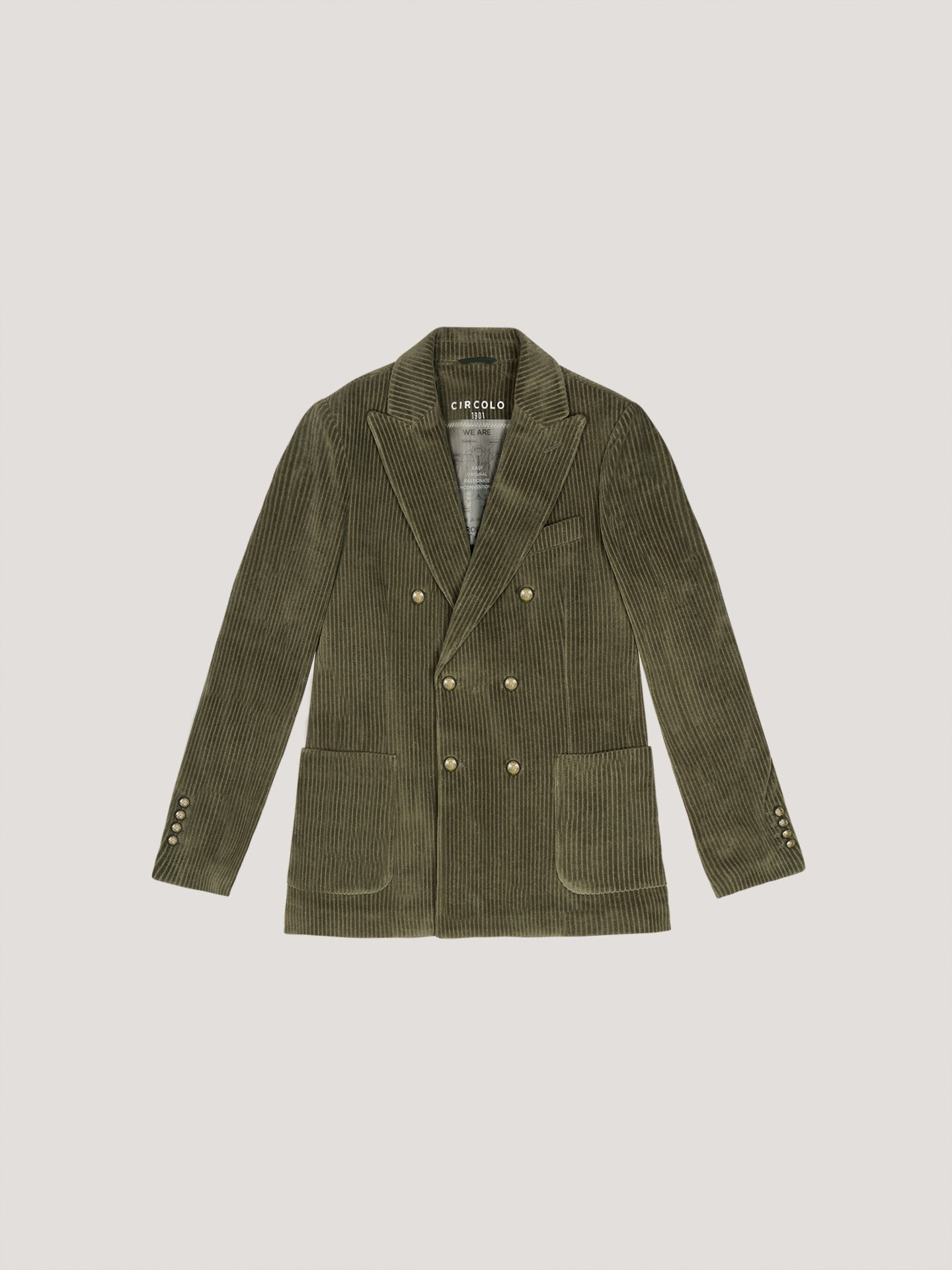 Giacca doppiopetto corduroy