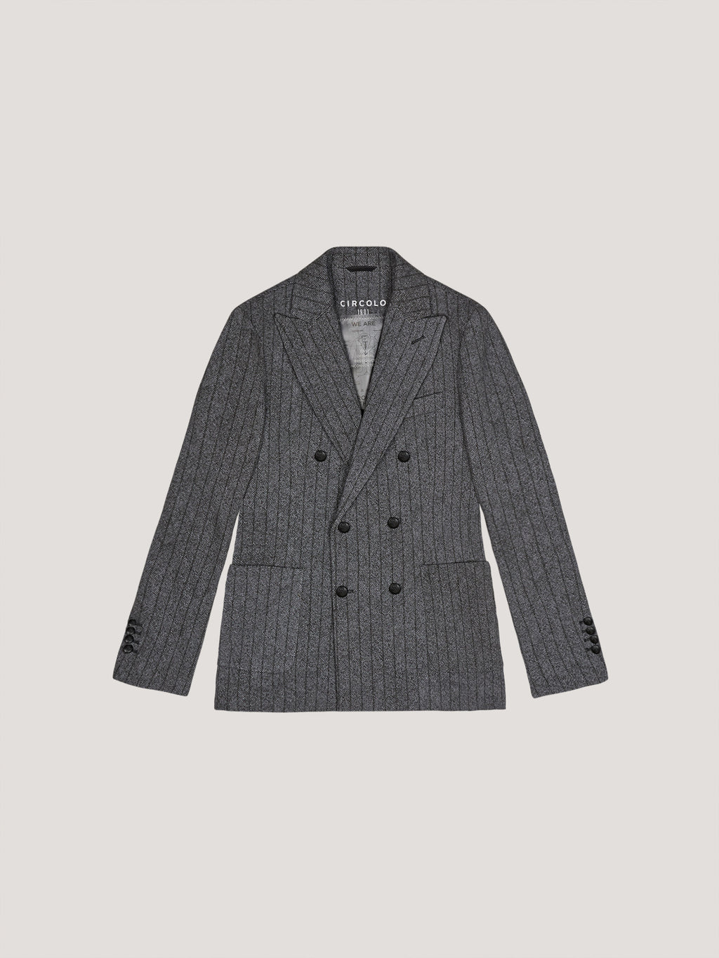 Striped Denim double-breasted jacket