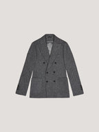 Striped Denim double-breasted jacket