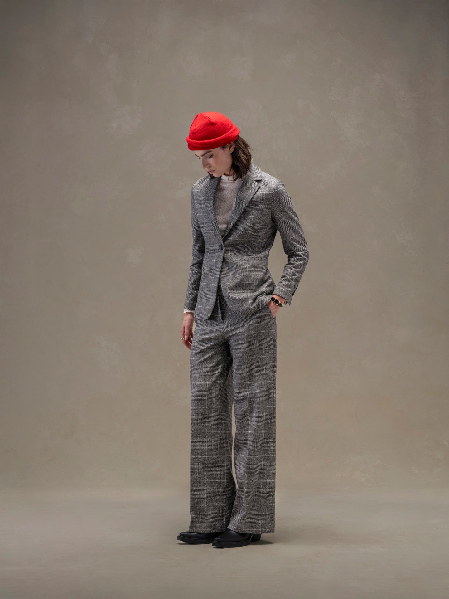 Giacca slim long Prince Of Wales