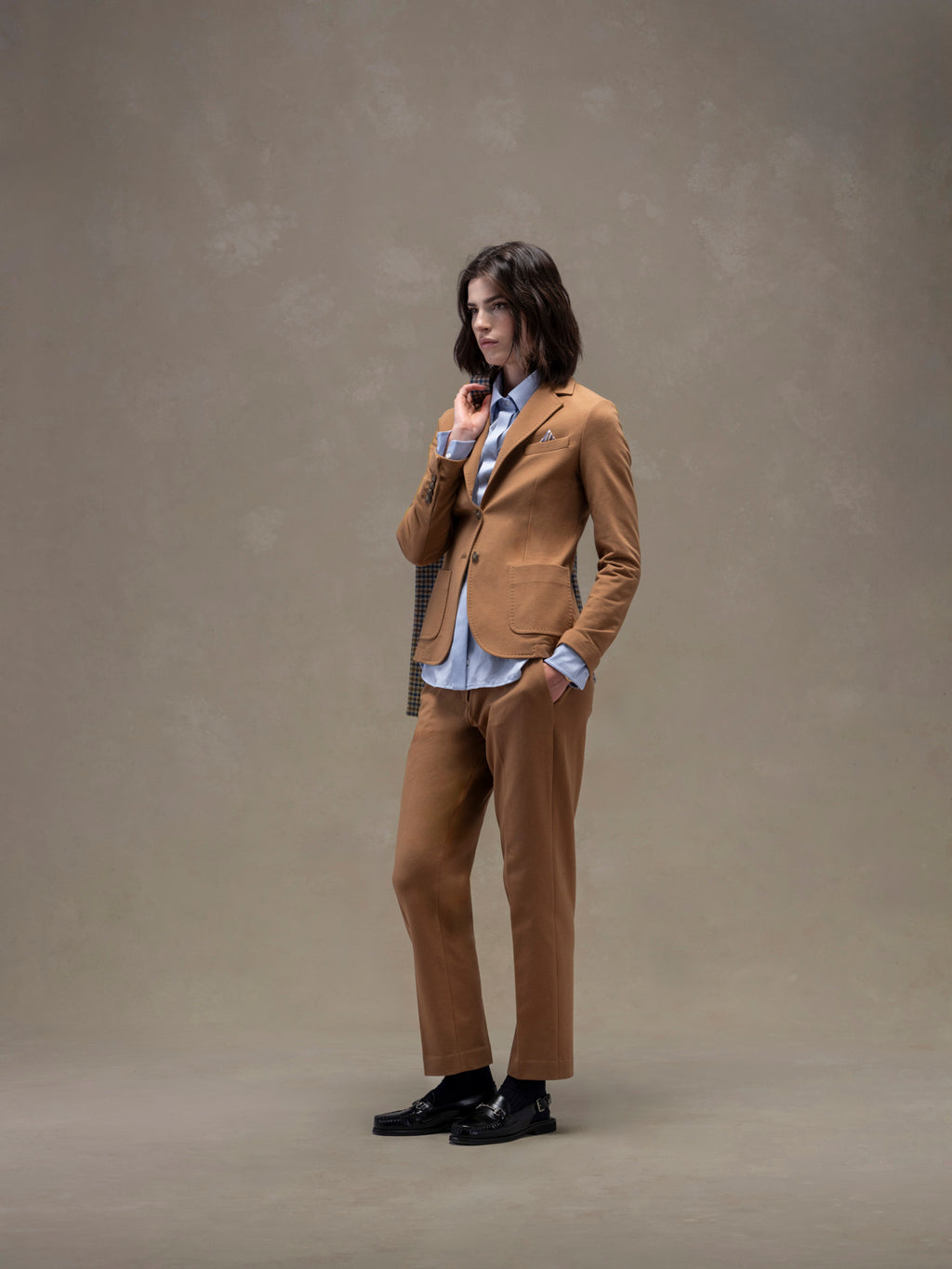 Cashmere touch chino trousers