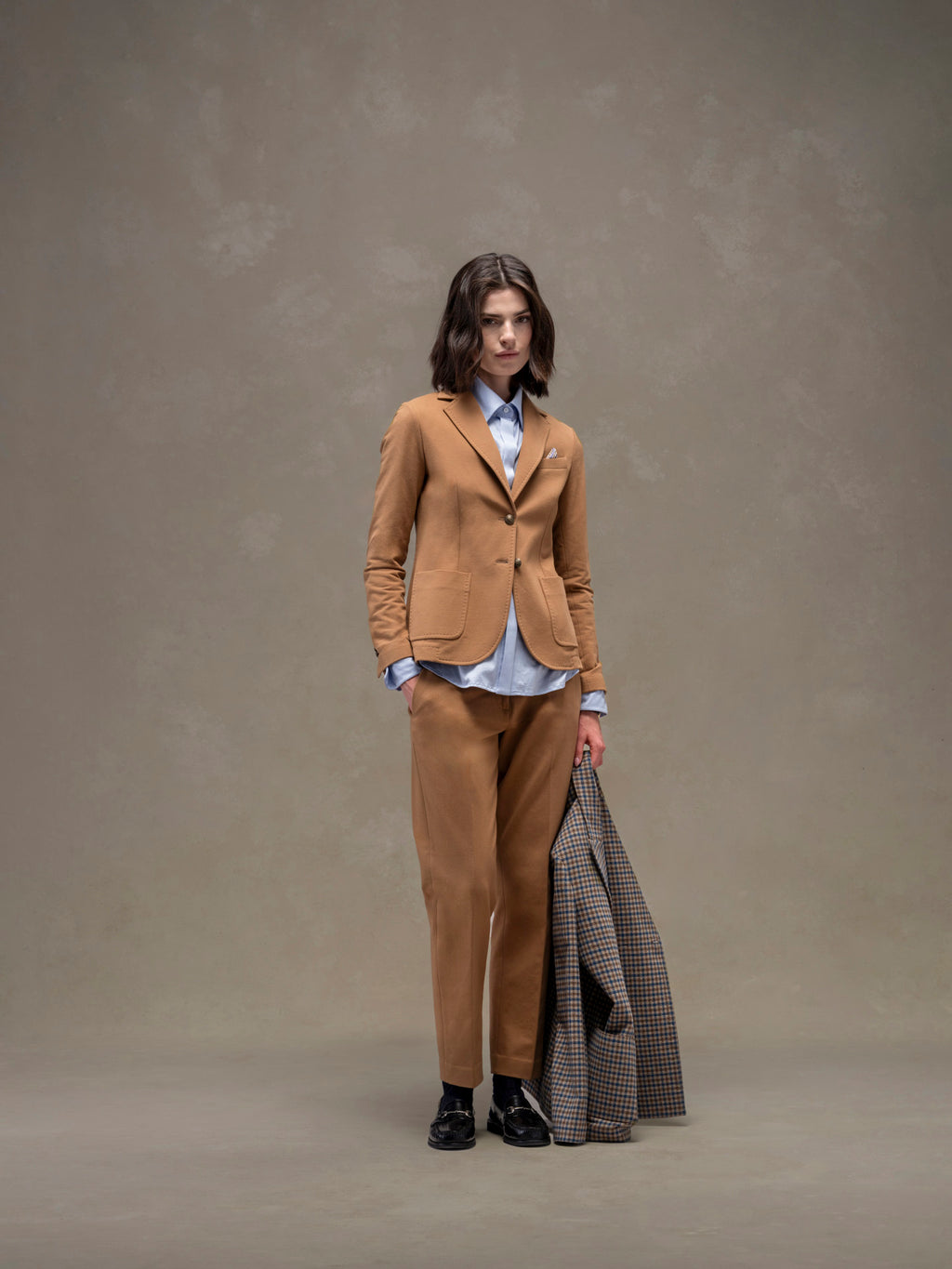 Cashmere touch chino trousers