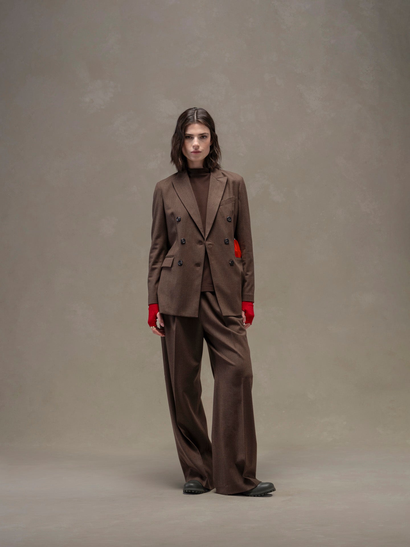 Flannel bistretch double-breasted jacket – Circolo 1901