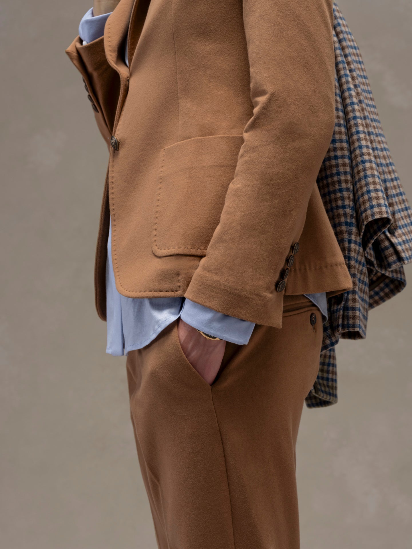 Giacca slim fit cashmere touch