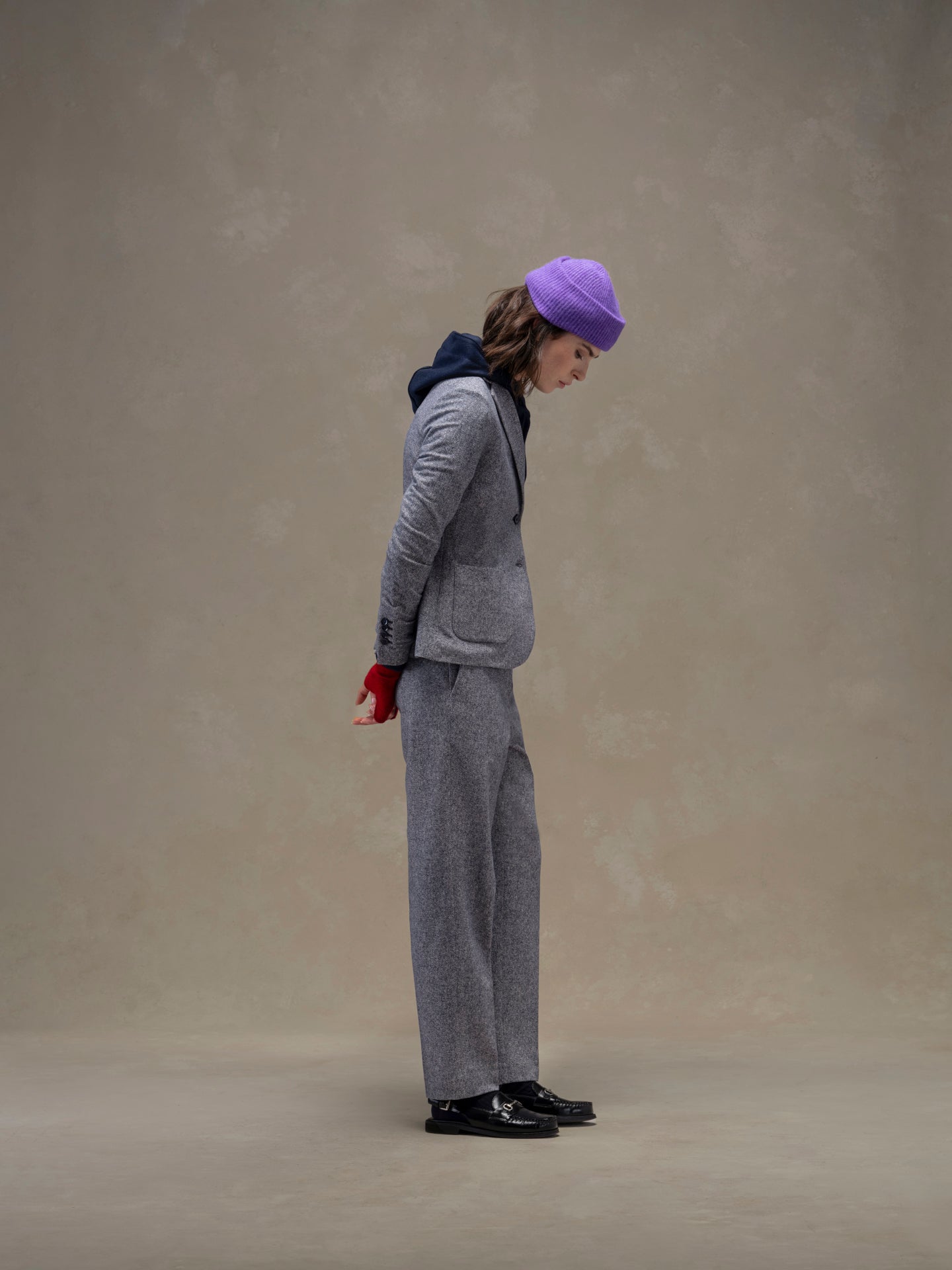 Pantalone chino coulisse Herringbone