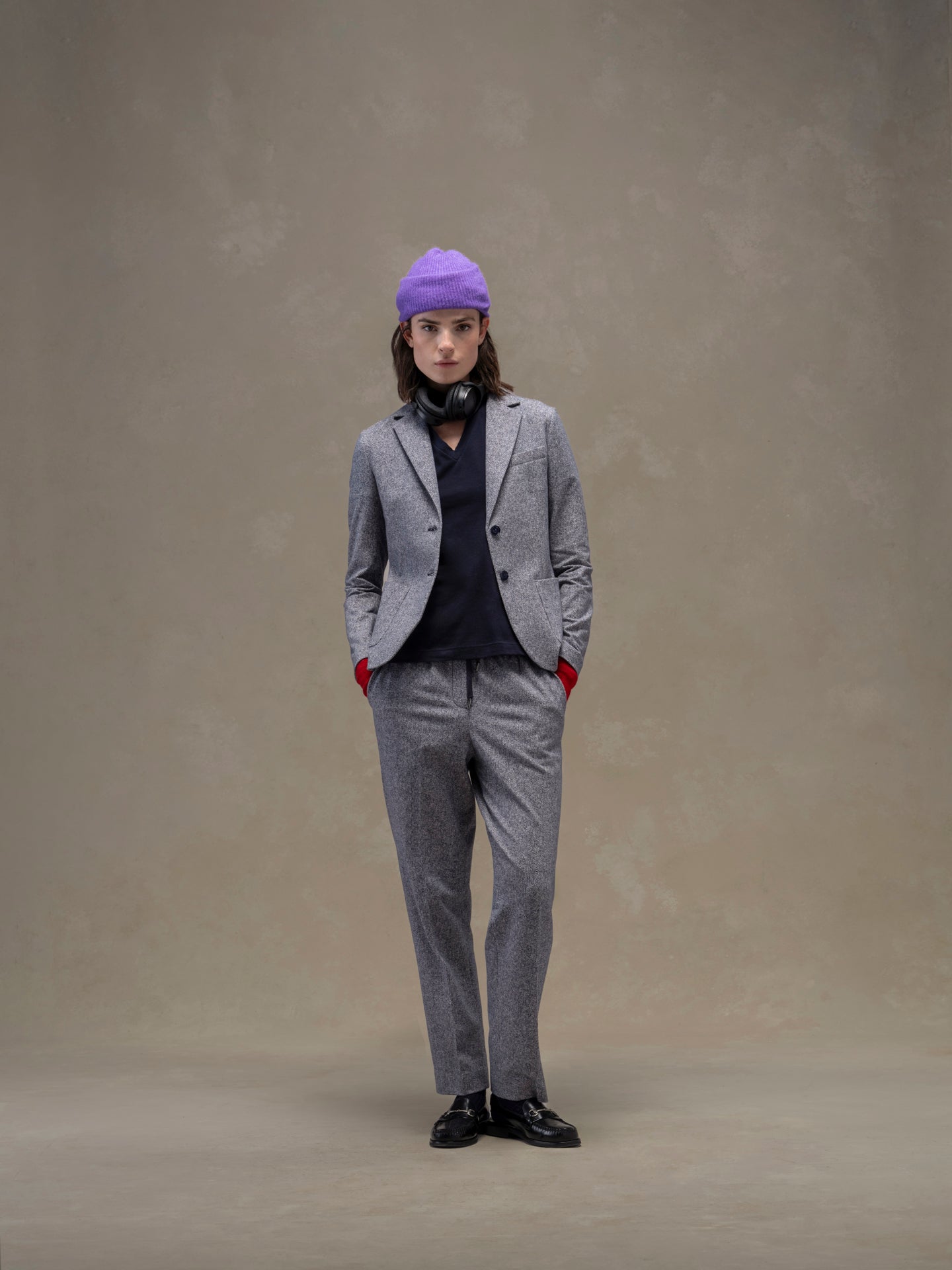 Giacca slim fit Herringbone