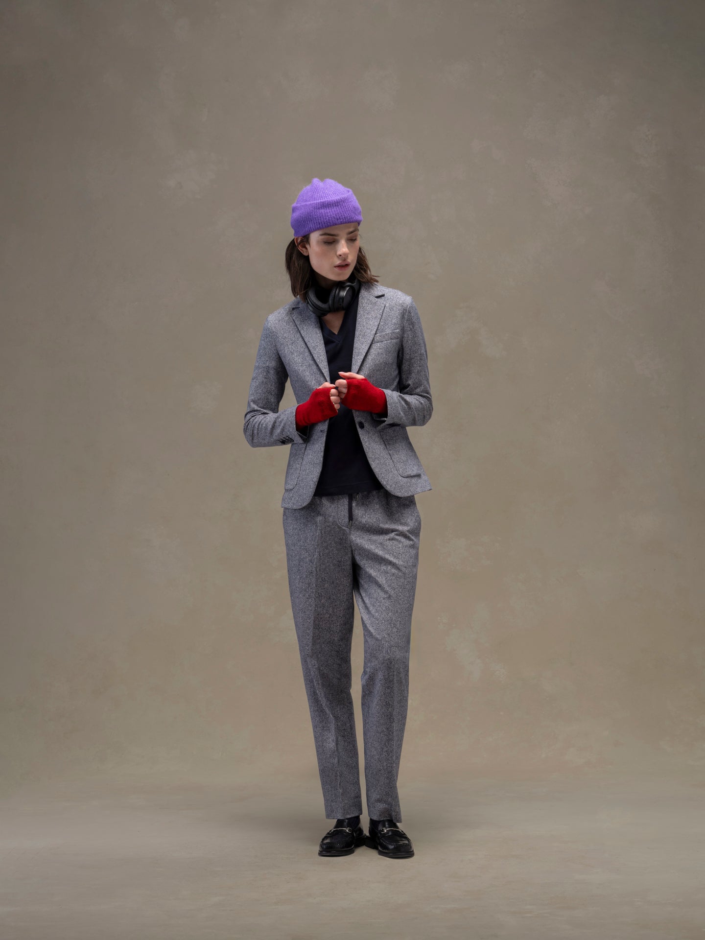 Giacca slim fit Herringbone
