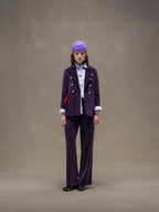 Velour double-breasted jacket