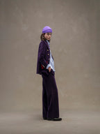 Masculine velour trousers