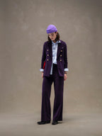 Velour double-breasted jacket