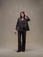 Diagonal double-breasted jacket