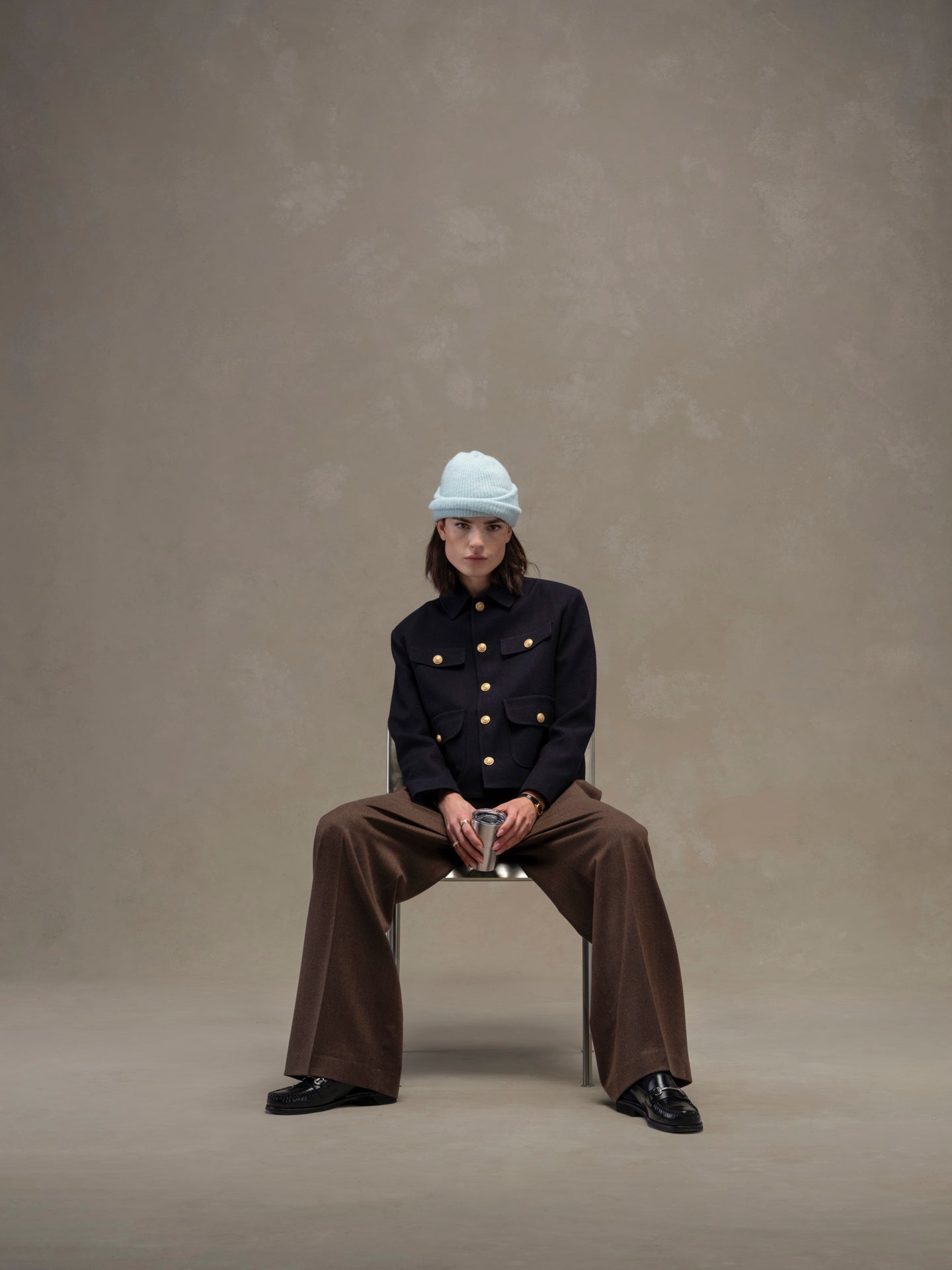 Giacca cropped diagonal