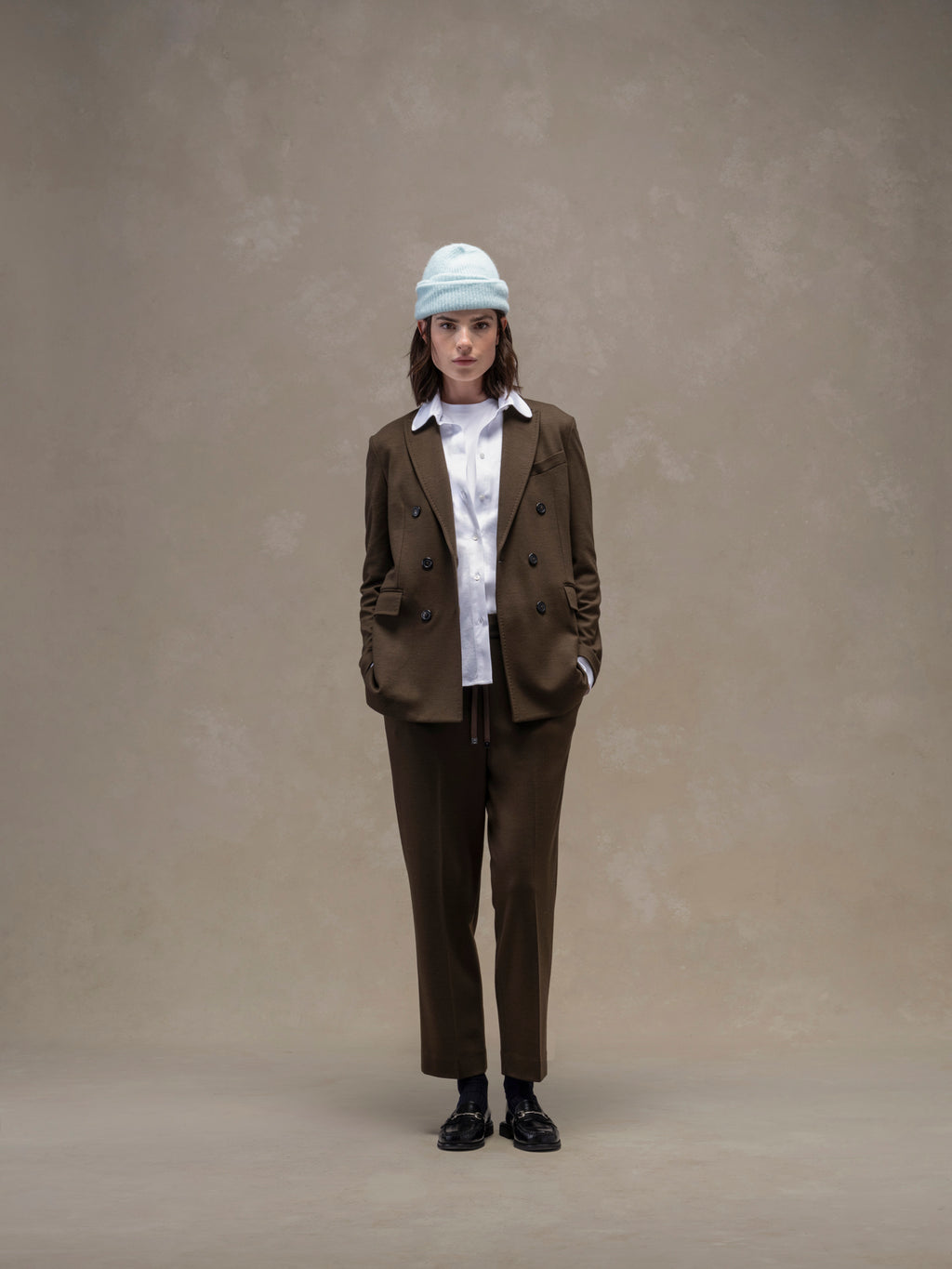 Luxury carrot trousers with coulisse
