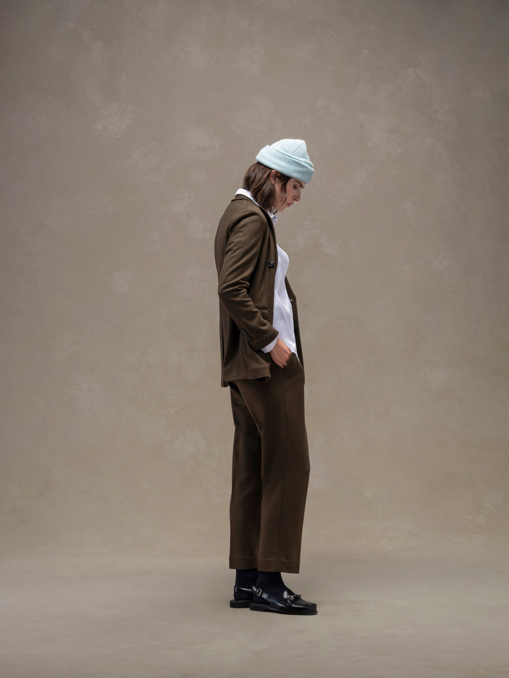 Luxury carrot trousers with coulisse